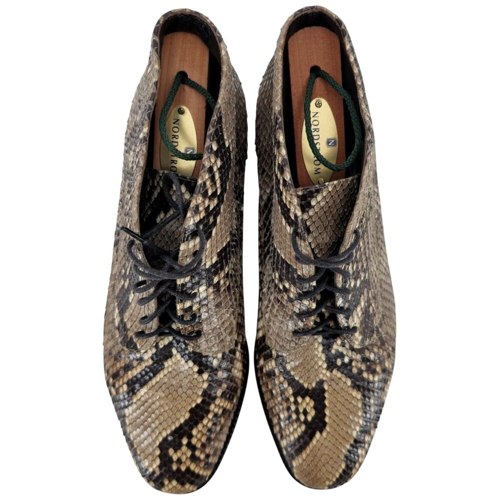 Carel Paris Italy Exotic Snakeskin Leather Ankle Chukka Boots Womens 6.5 Booties - Picture 8 of 11